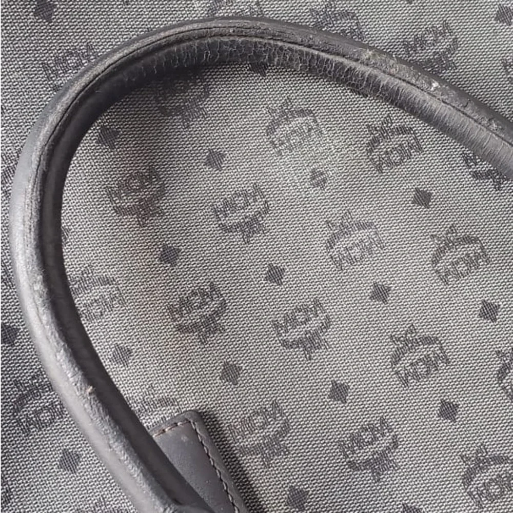 MCM Monogram Black and Gray Briefcase
